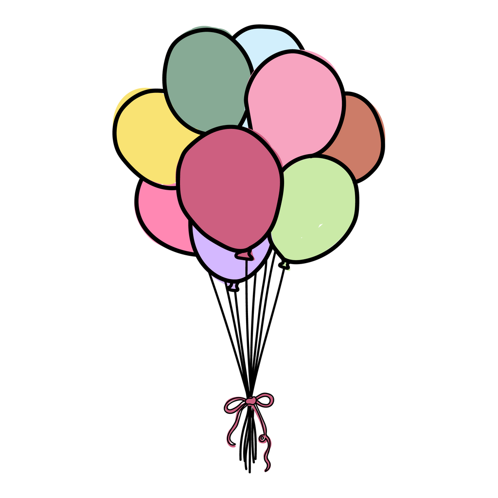 Birthday Balloons Icon Color
