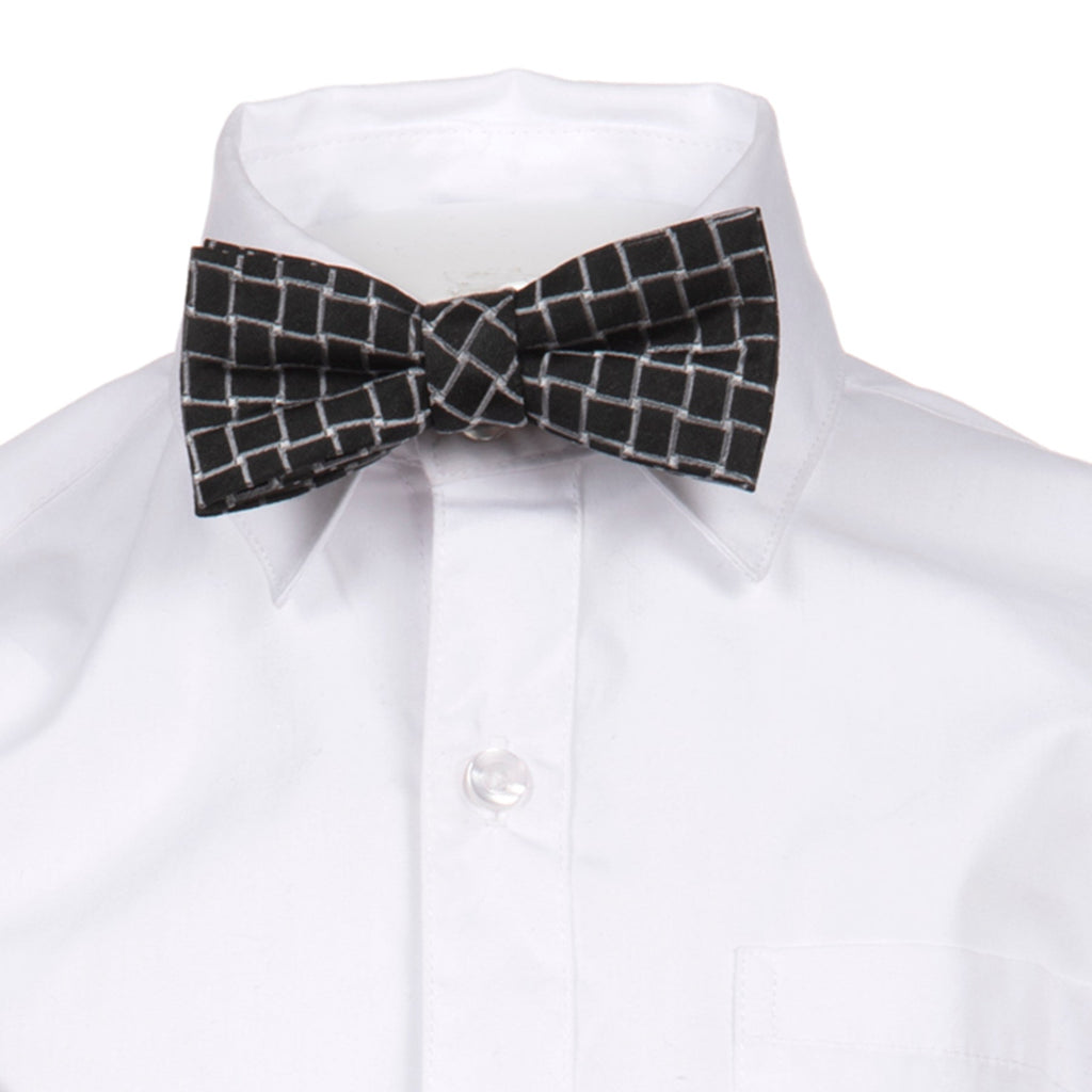 Plaza White Tuxedo Shirt Bow Tir