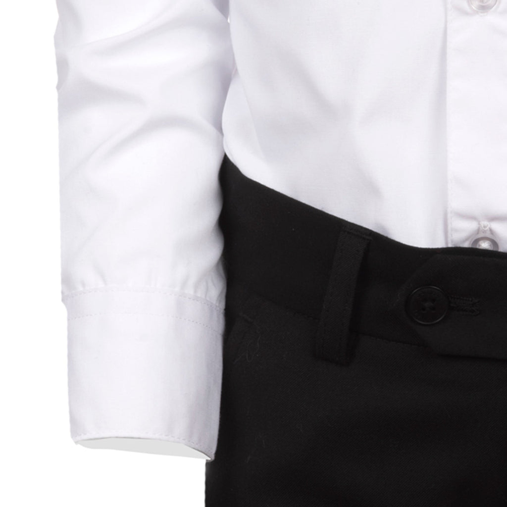 Plaza White Tuxedo Shirt Close-up Cuff