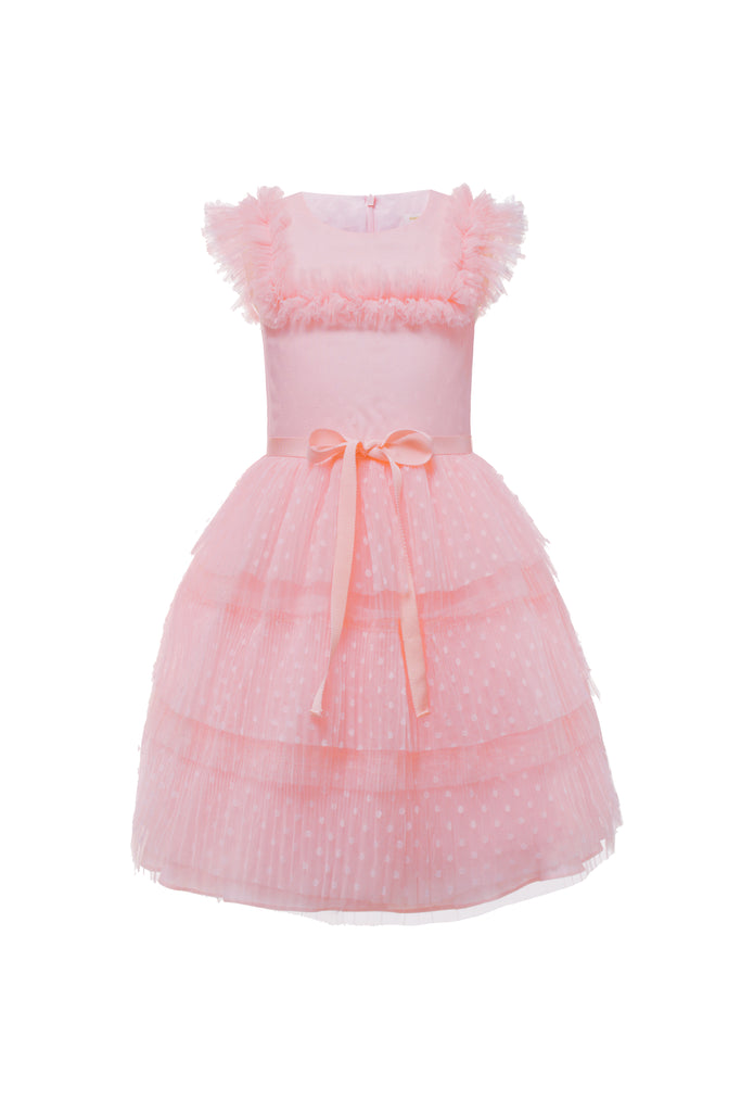 David Charles Candyfloss Pink Polka Dress