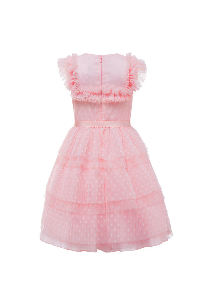 David Charles Candyfloss Pink Polka Dress