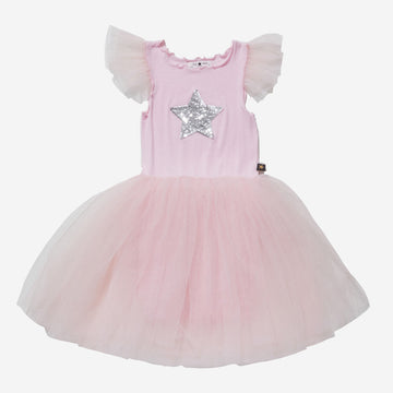 frill sha tutu pink color dress for little girl for rental