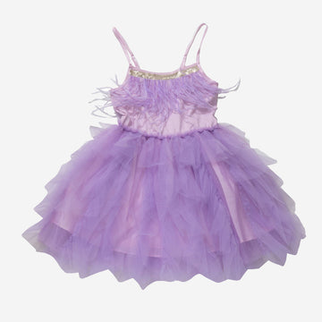 Purple Color Fur Wave tutu Dress For little girl  and its for rental
