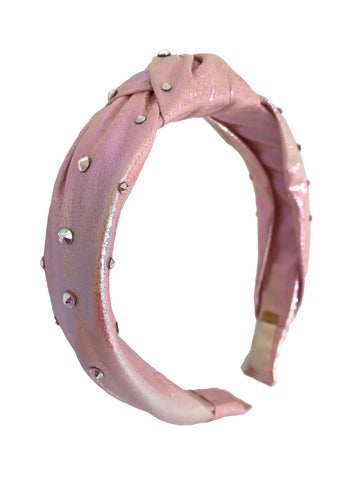 Swarovski Crystals Bari Lynn Girl's Pink knotted Headband 